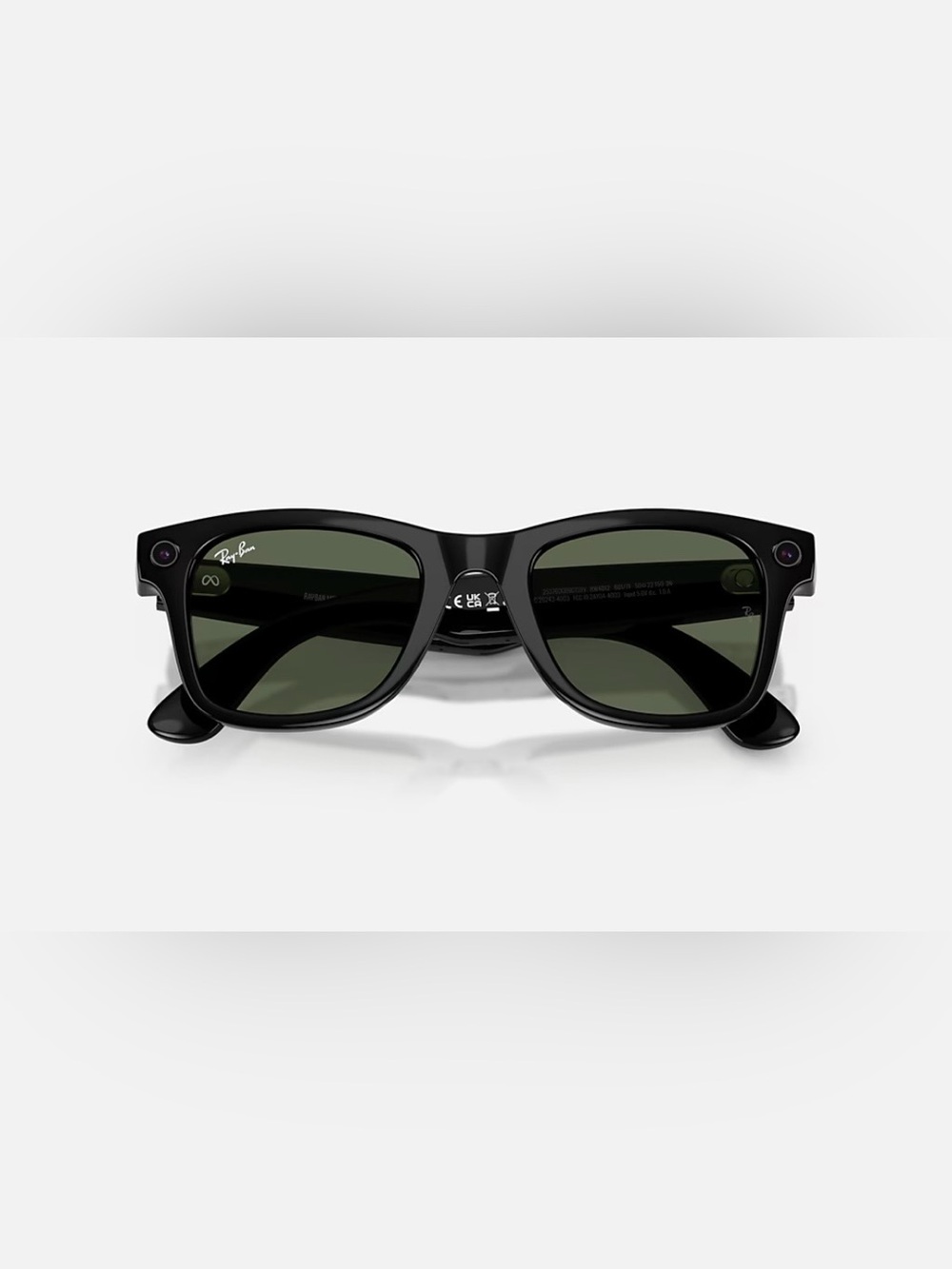 Authentic Meta Ray-Ban Black Frame Sunglasses with Green Lenses
